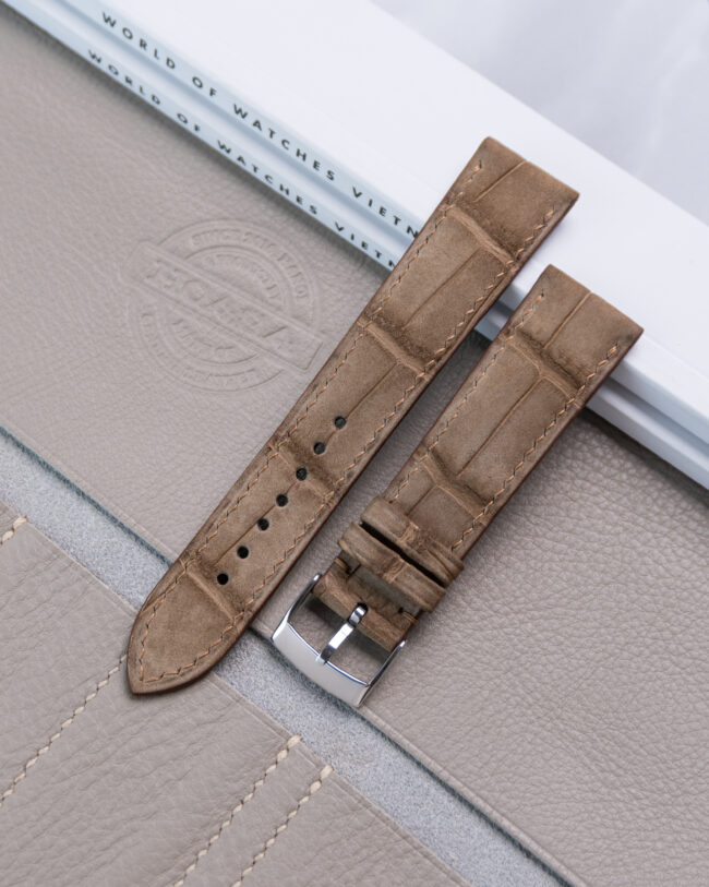 Nubuck Alligator Strap (ALLIGATOR FLANK LINING)