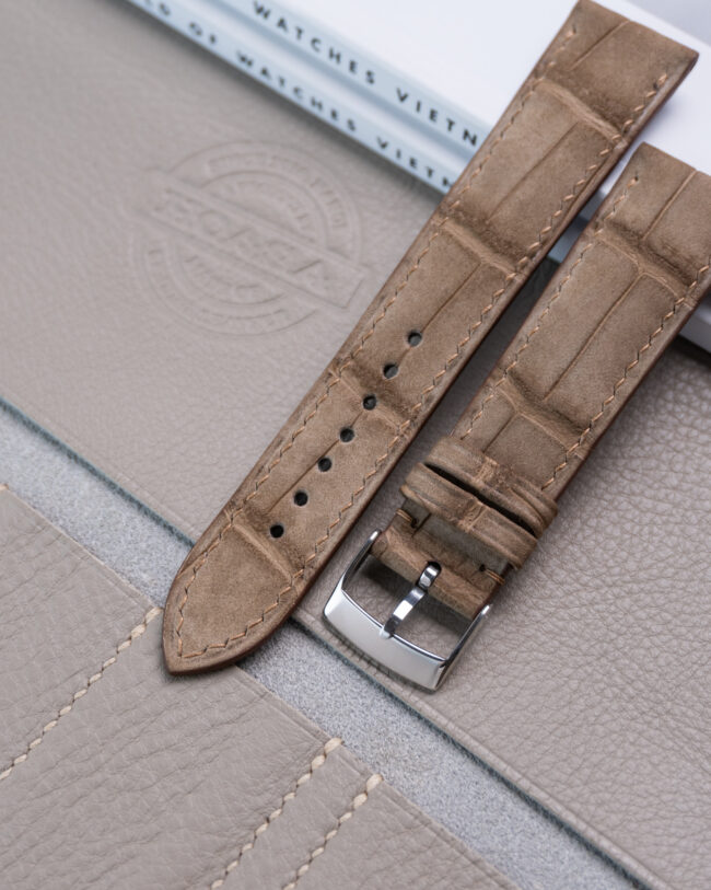Nubuck Alligator Strap (ALLIGATOR FLANK LINING)2