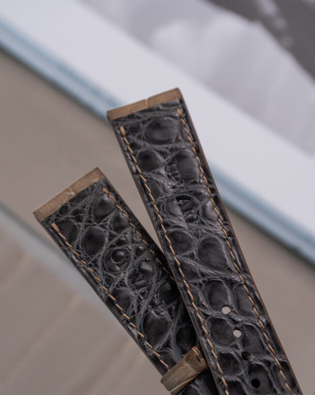 Nubuck Alligator Strap (ALLIGATOR FLANK LINING)6