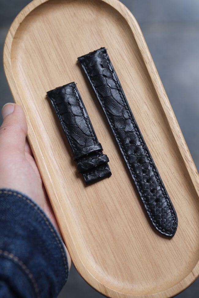 Black Python Leather Strap (Grand Seiko)