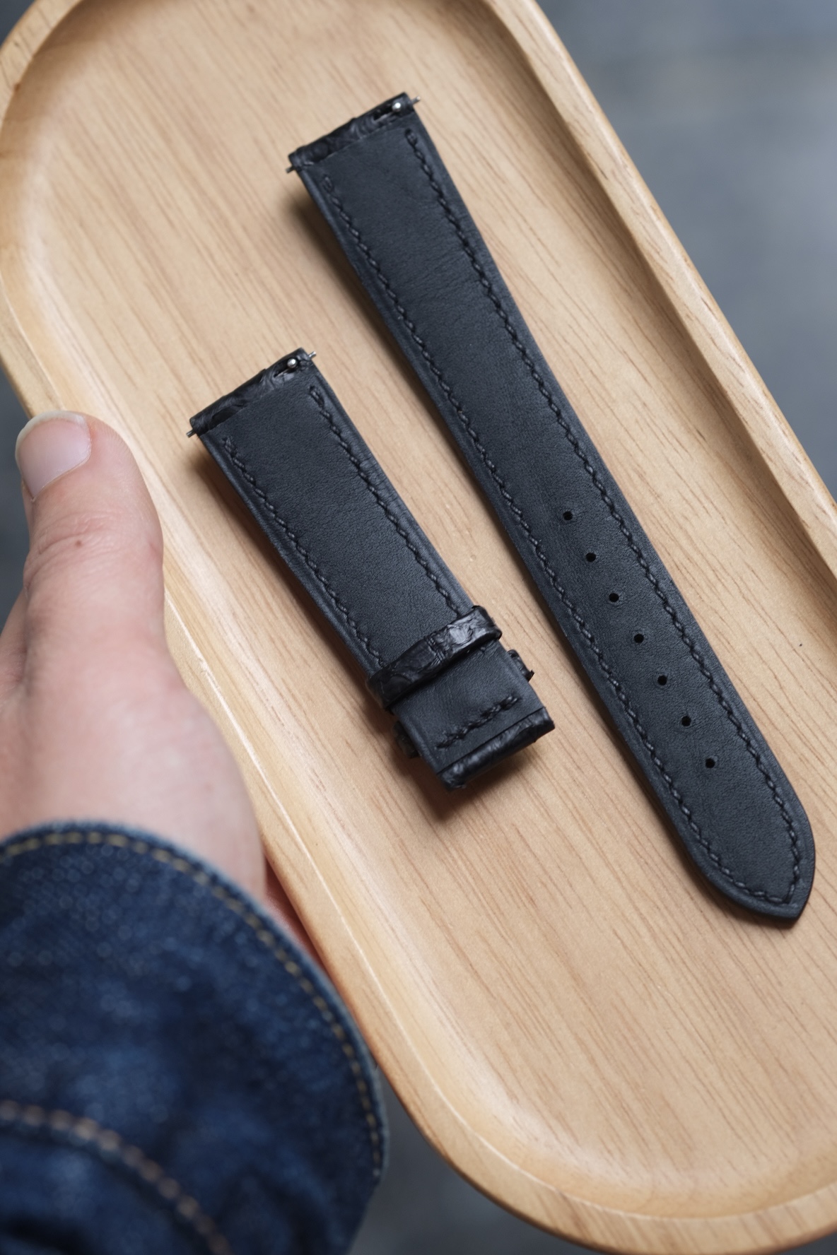 Black Python Leather Strap (Grand Seiko) 7 Black Python Leather Strap (Grand Seiko)3