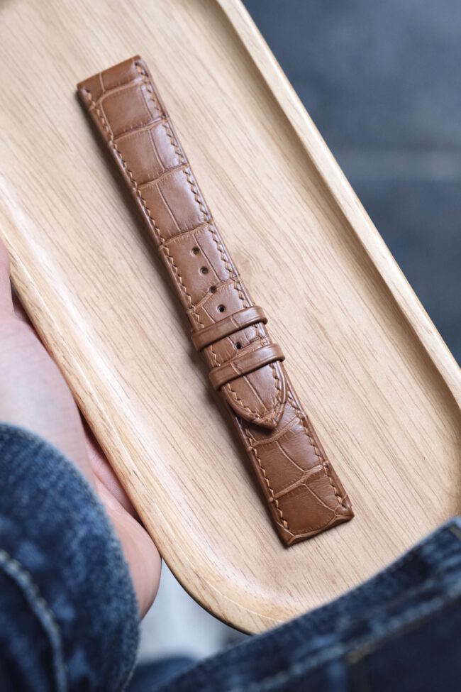 Camel Alligator Strap (FOLDED EDGE)1