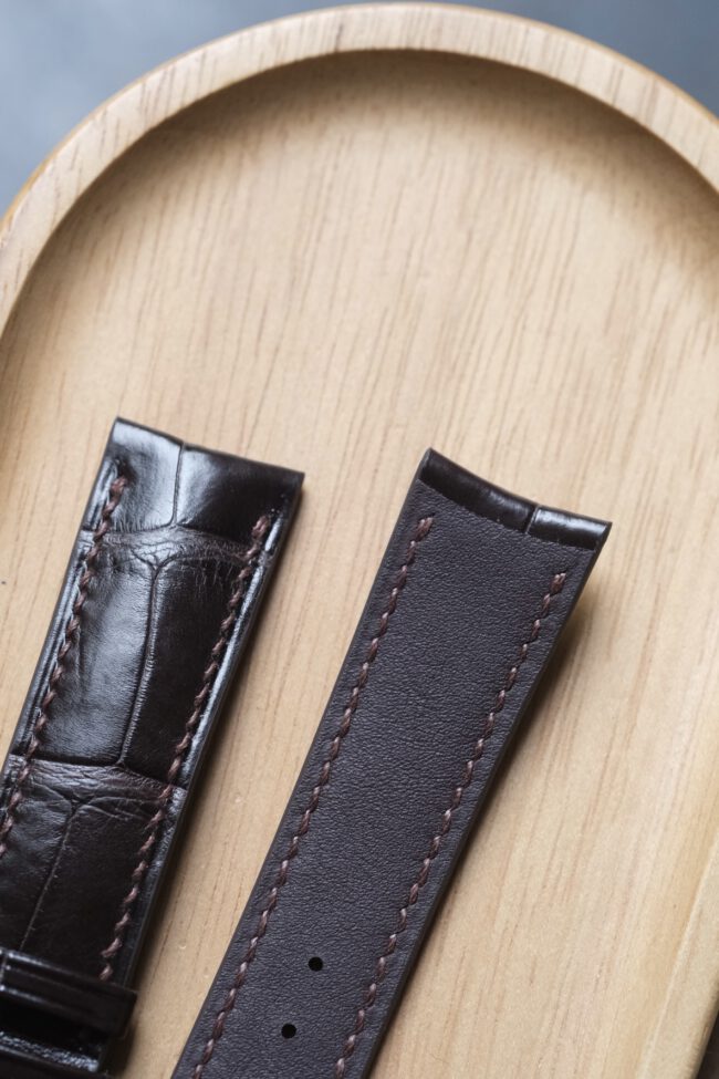 Dark Brown Alligator Signature Strap (Curved)1