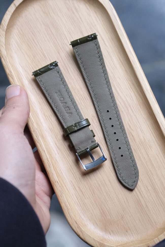 Moss Green Alligator Signature Strap 2 Moss Green Alligator Signature Strap2