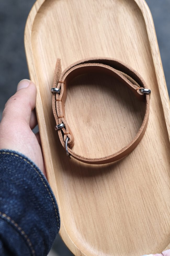 NATO Brown Vachetta Leather Strap1