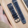 Navy Nubuck Alligator Strap for IWC Pilot
