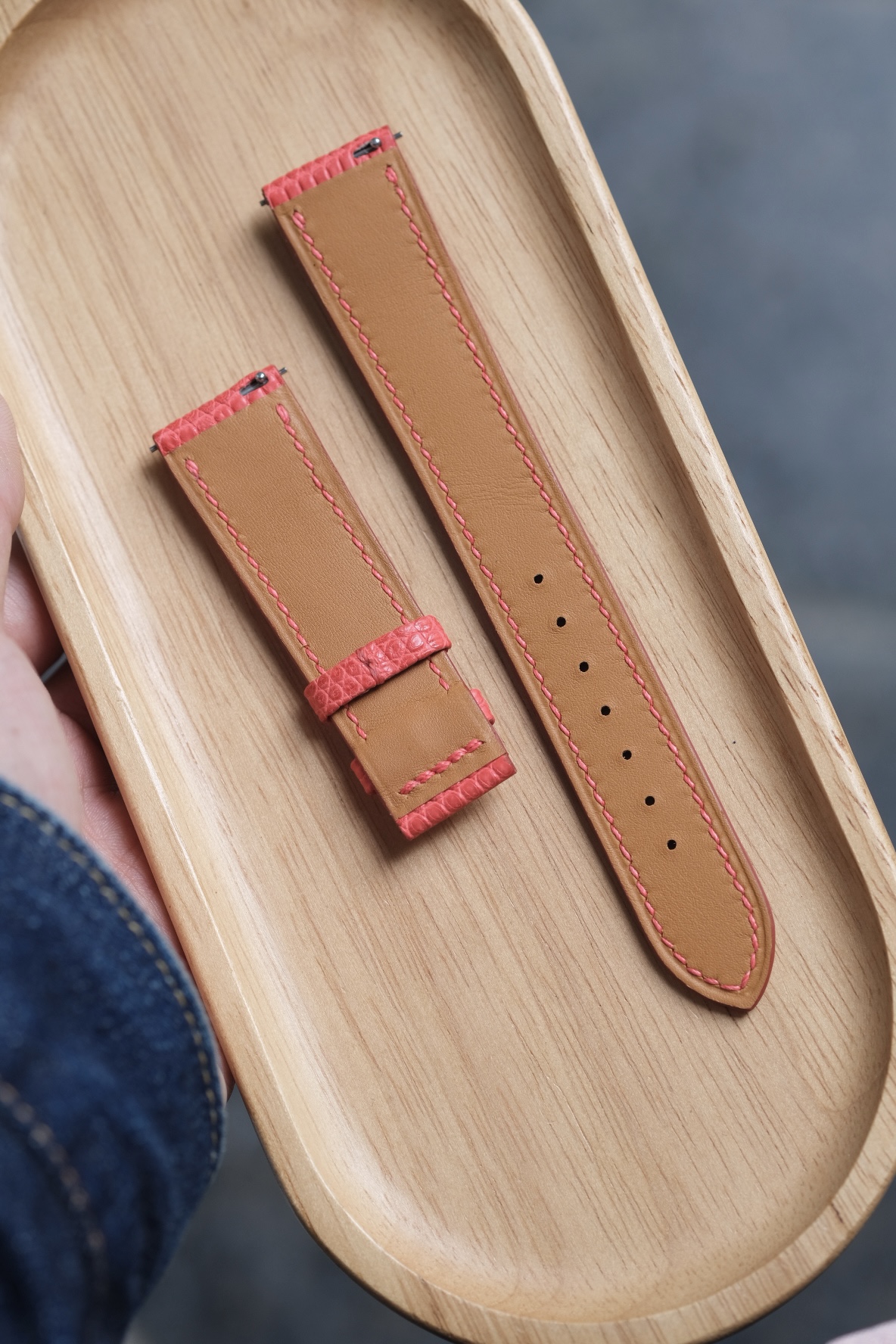 Orange Lizard Strap (Grand Seiko) 9 Orange Lizard Strap (Grand Seiko)12