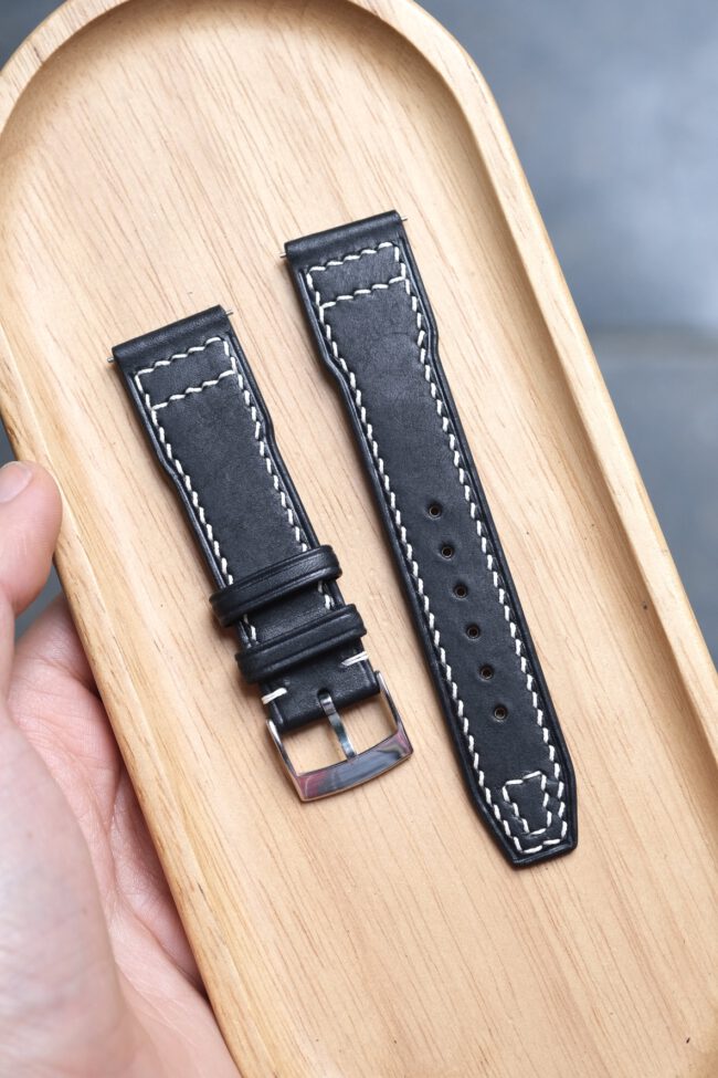 Black IWC Pilot Style Watch Strap