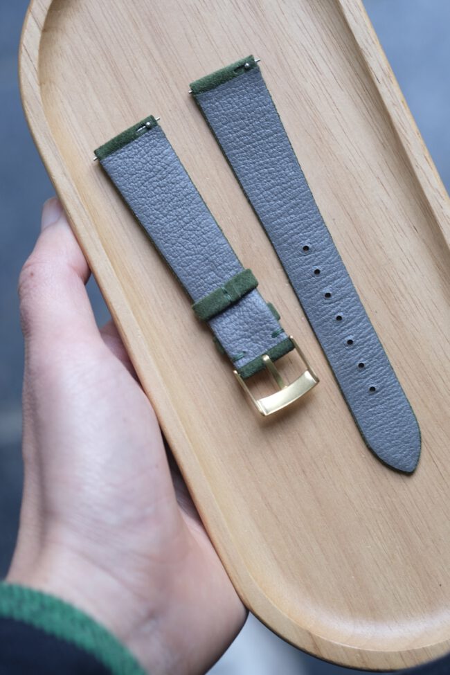 Dark Green Suede Stitchless Strap (FOLDED EDGE) 3 Dark Green Suede Stitchless Strap (FOLDED EDGE)5