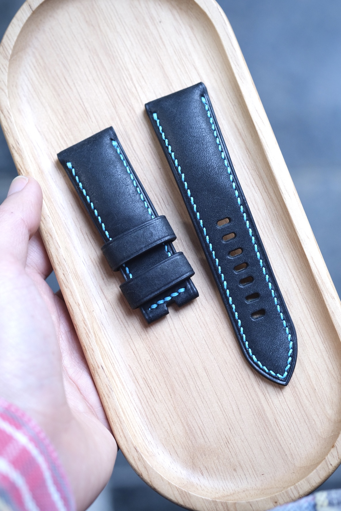 Matte Black Cowhide Strap for Panerai Watches 7 Matte Black Cowhide Strap for Panerai Watches