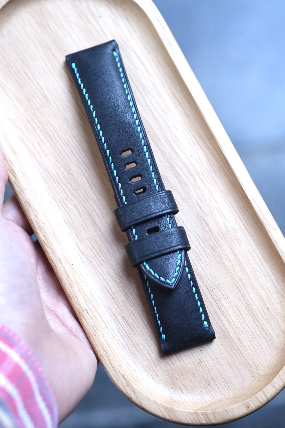 Matte Black Cowhide Strap for Panerai Watches 8 Matte Black Cowhide Strap for Panerai Watches1