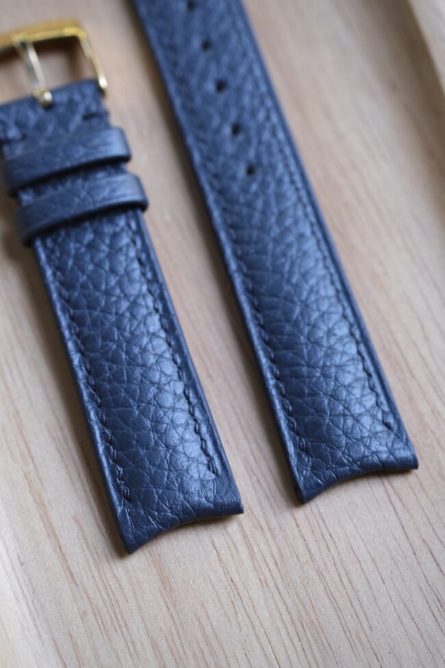 Navy Togo Leather Signature (Curved)1