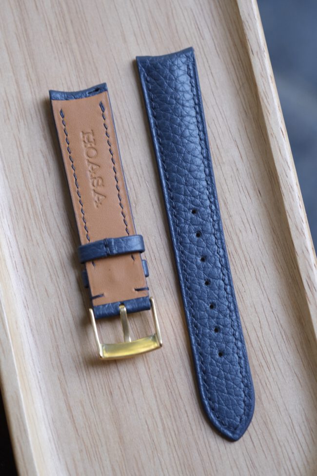 Navy Togo Leather Signature (Curved)5