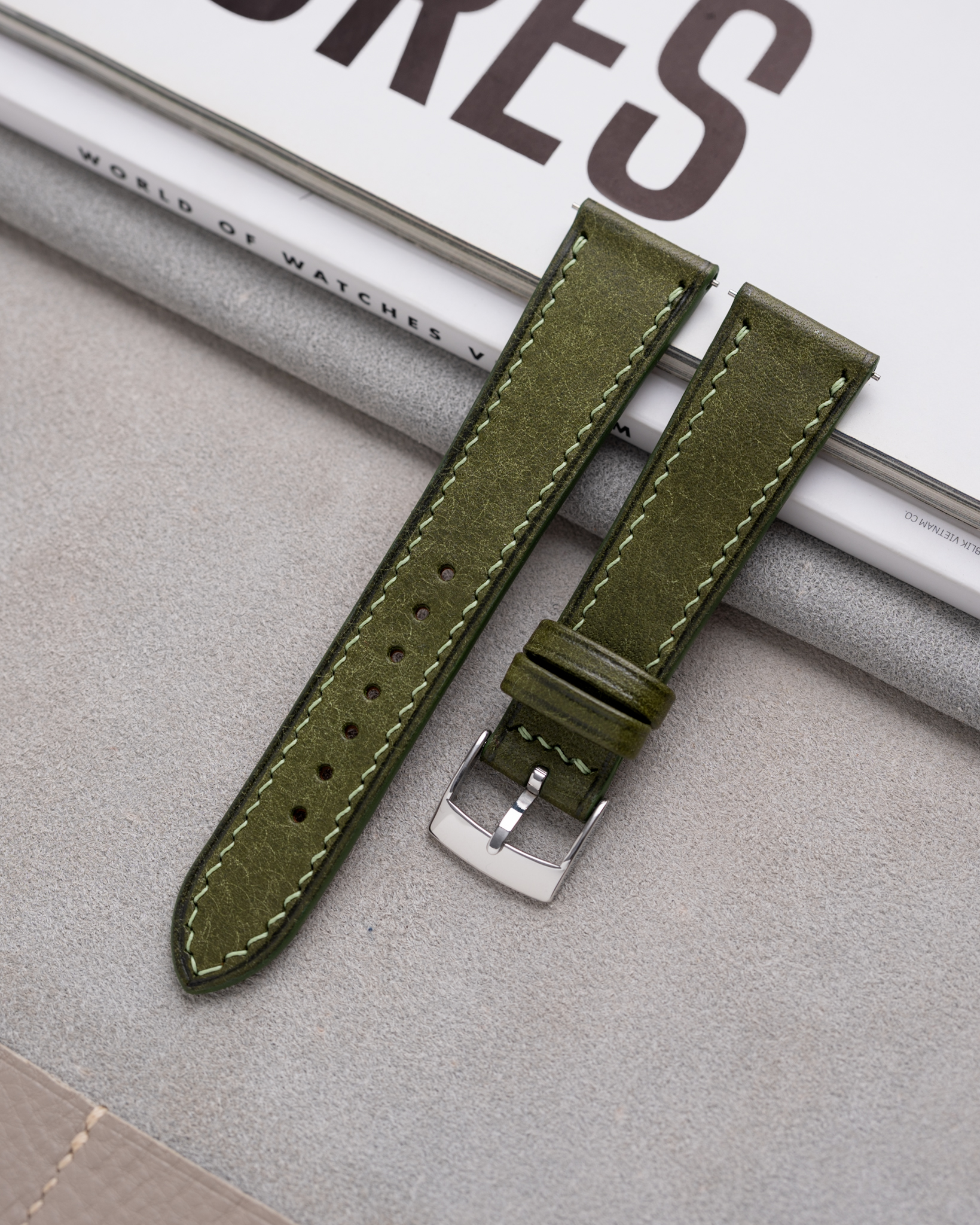 Olive Green Pueblo Slim Strap 8 Olive Green Pueblo Slim Strap