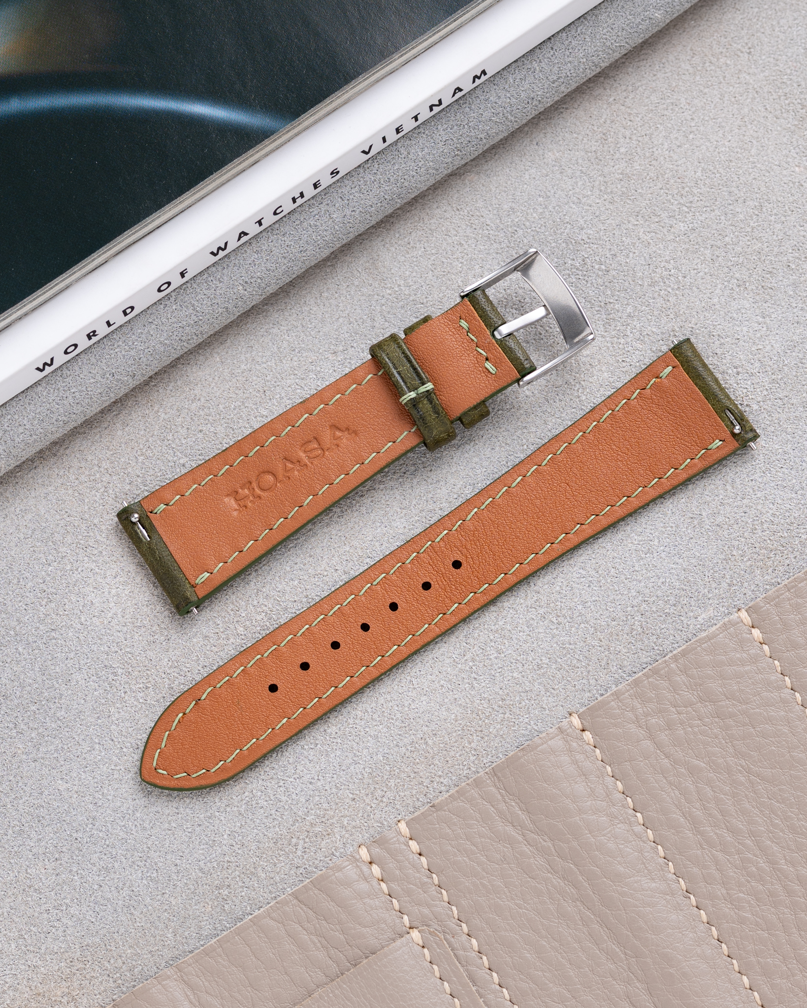 Olive Green Pueblo Slim Strap 11 Olive Green Pueblo Slim Strap5