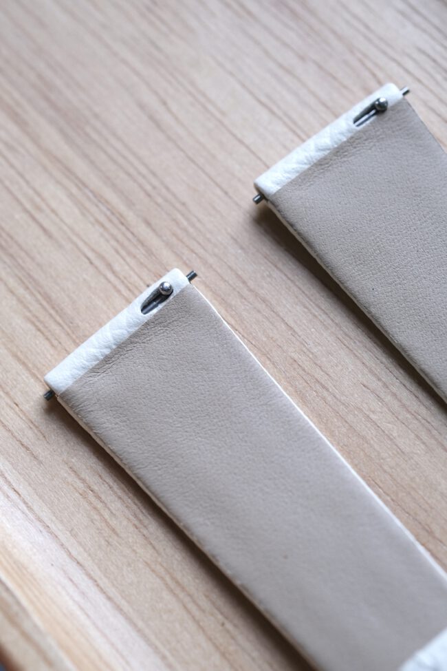 White Epsom Stitchless Strap (FOLDED EDGE) 4 White Epsom Stitchless Strap (FOLDED EDGE)3