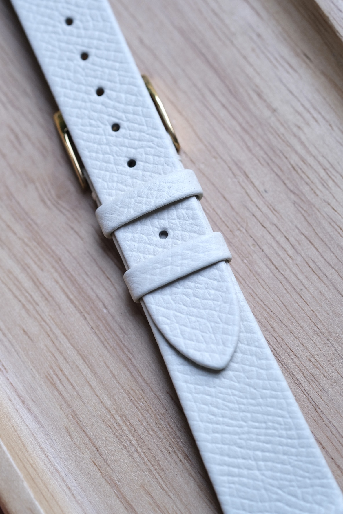 White Epsom Stitchless Strap (FOLDED EDGE) 11 White Epsom Stitchless Strap (FOLDED EDGE)6