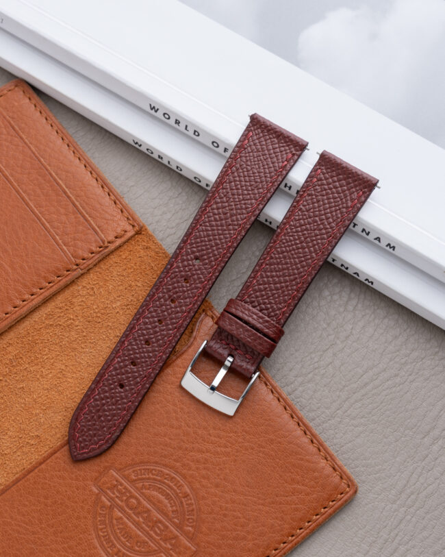 Home 33 Burgundy Epsom Slim Strap