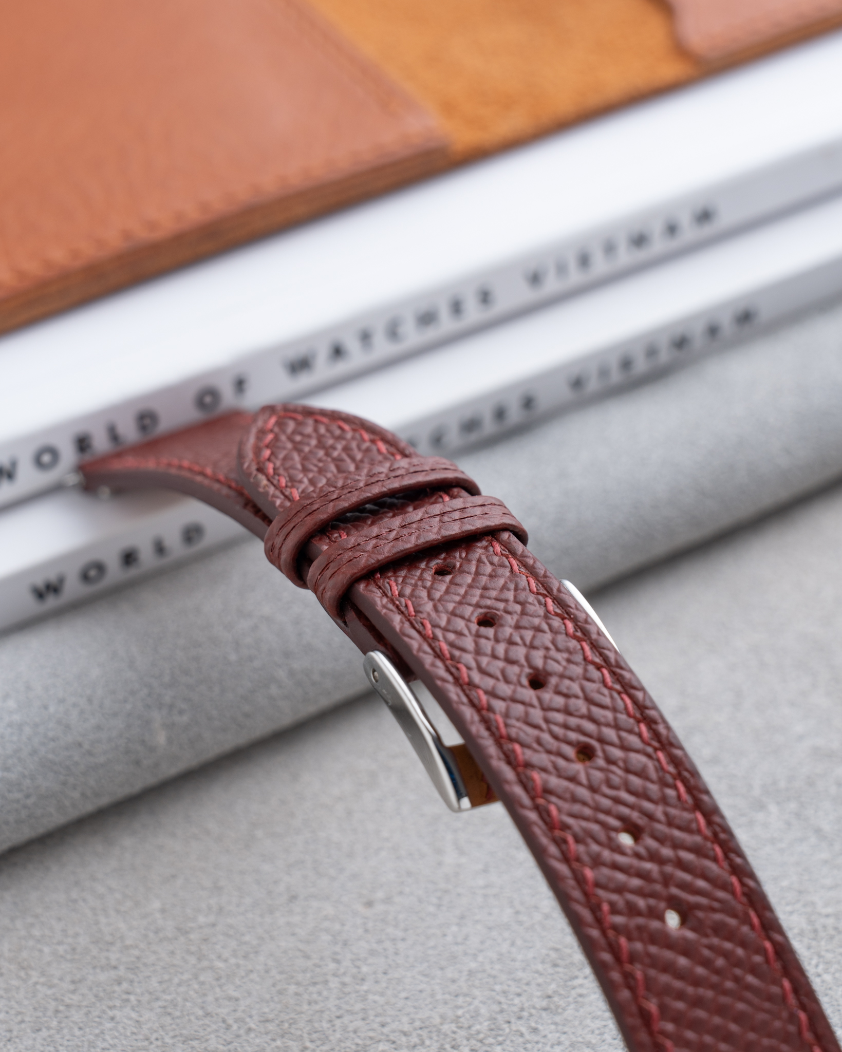 Burgundy Epsom Slim Strap 10 Burgundy Epsom Slim Strap2