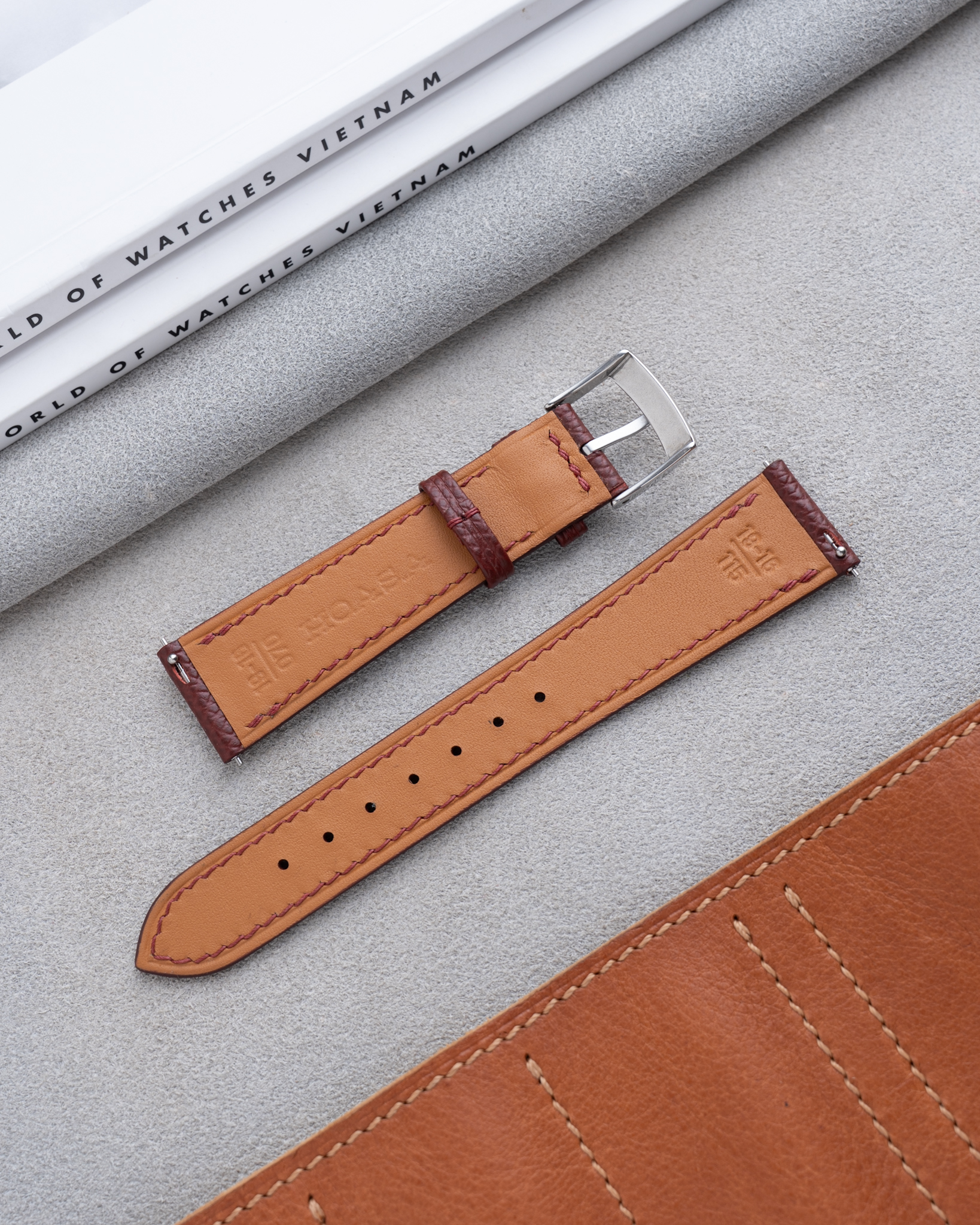 Burgundy Epsom Slim Strap 11 Burgundy Epsom Slim Strap3