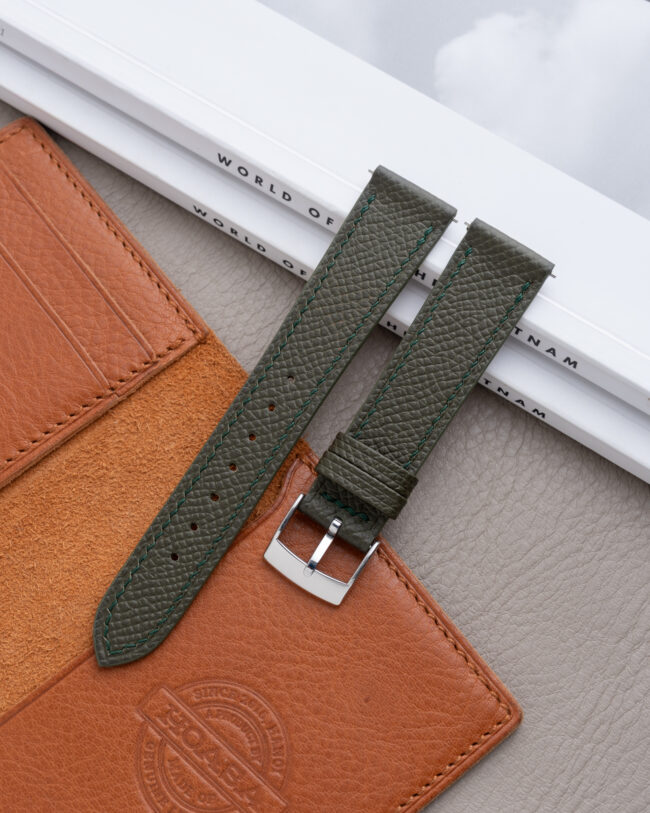 Home 31 Moss Green Epsom Slim Strap
