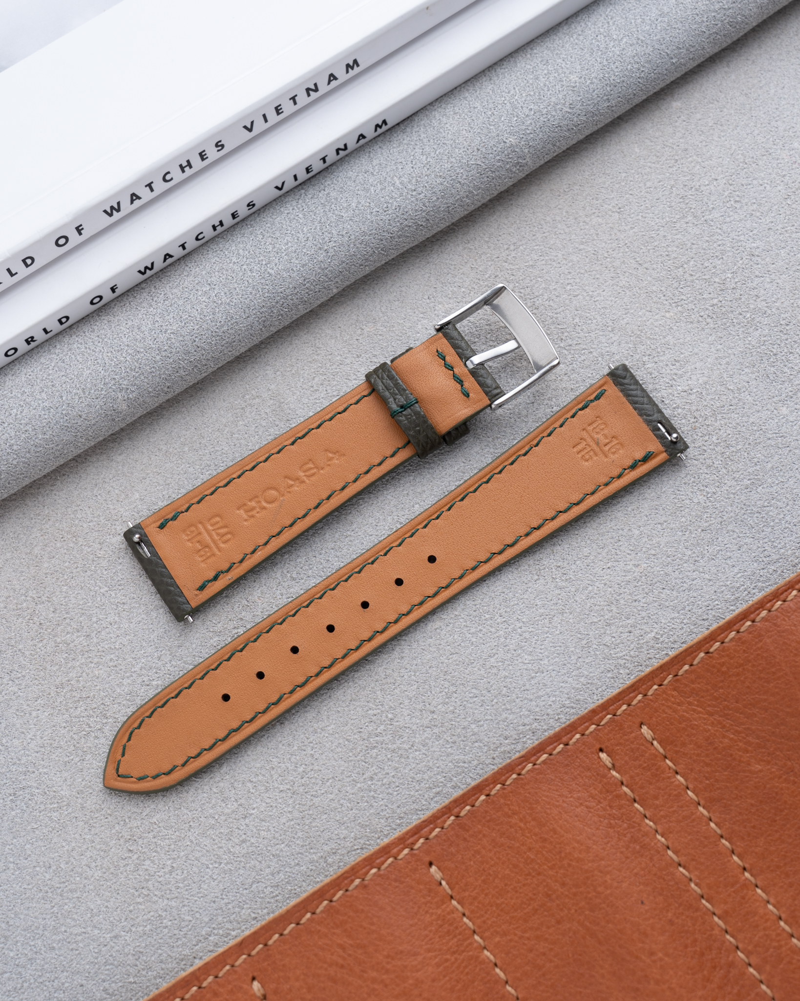 Moss Green Epsom Slim Strap 11 Moss Green Epsom Slim Strap3