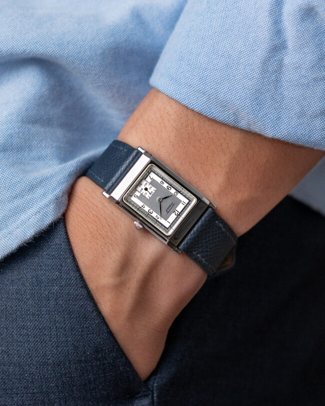 Navy Epsom Slim Strap123