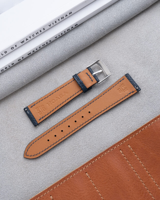 Navy Epsom Slim Strap 3 Navy Epsom Slim Strap3