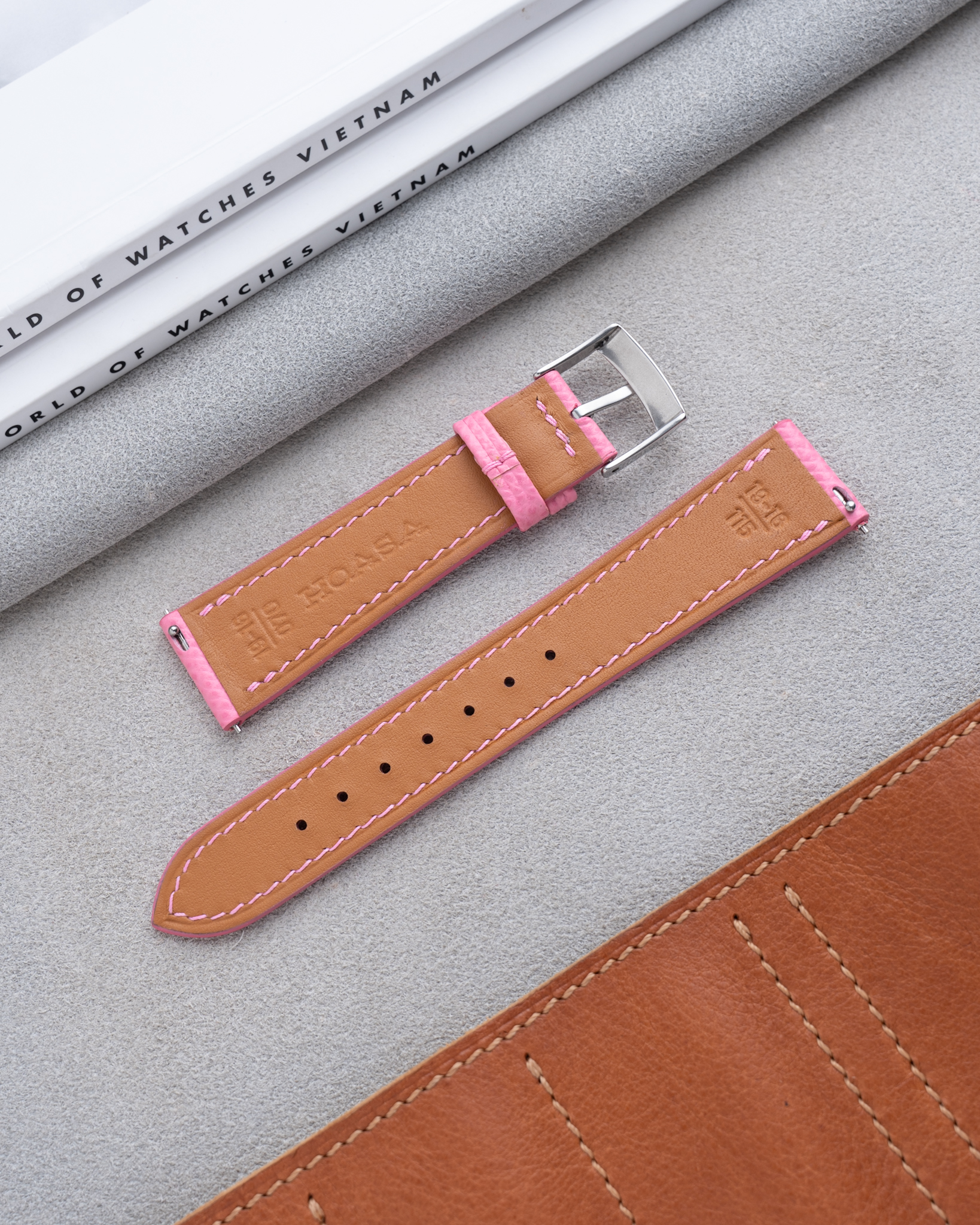 Pink Epsom Slim Strap 9 Pink Epsom Slim Strap3