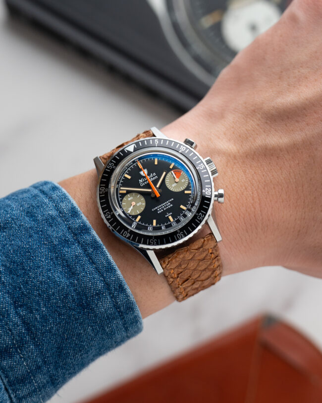 Cognac Salmon Slim Strap (Folded edge)1