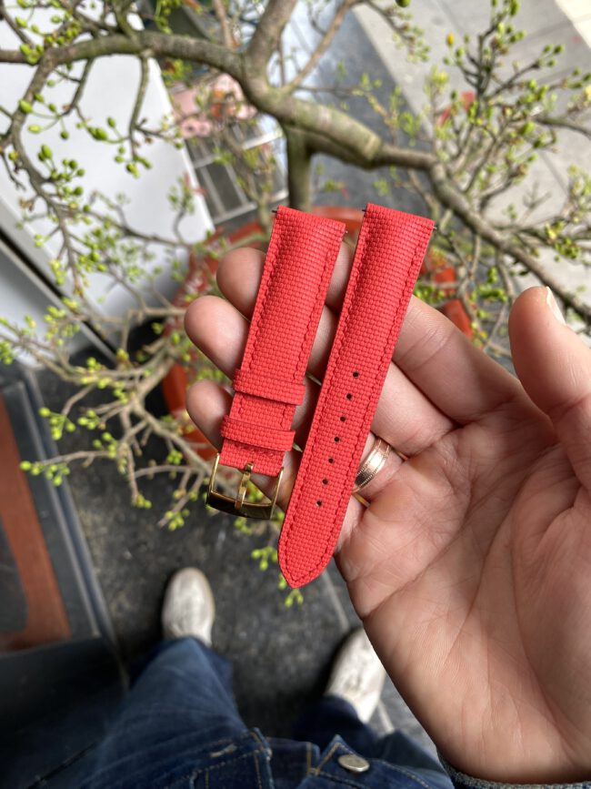 Red Sailcloth Signature Strap