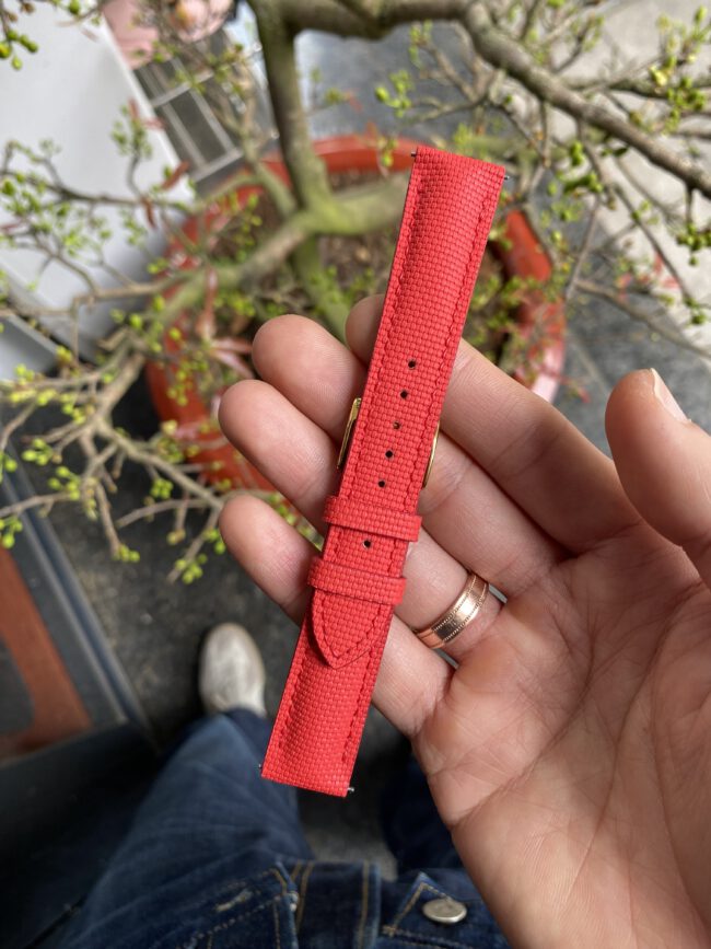 Red Sailcloth Signature Strap2