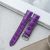 Glossy Purple Alligator Signature Strap for Cartier Tank