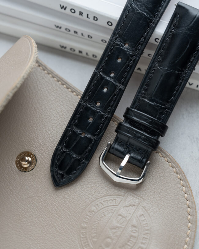 Matte Black Alligator Signature Strap for Cartier Tank2