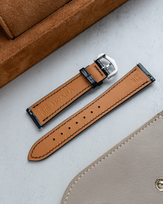 Matte Black Alligator Signature Strap for Cartier Tank3