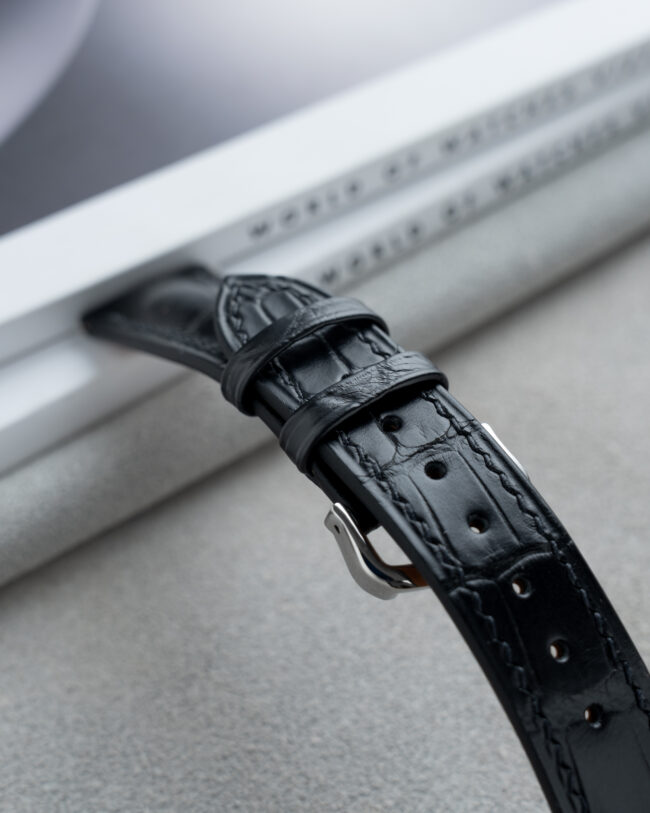 Matte Black Alligator Signature Strap for Cartier Tank5