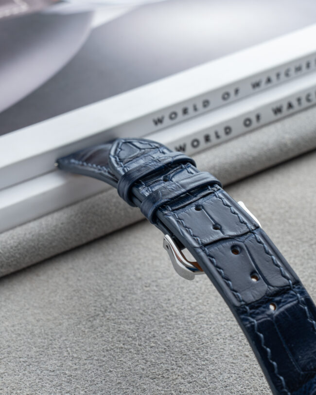 Matte Navy Alligator Signature Strap for Cartier Tank1