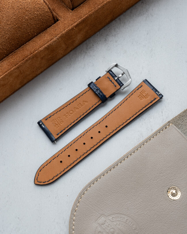 Matte Navy Alligator Signature Strap for Cartier Tank5