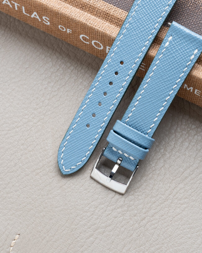 Baby Blue Saffiano Slim Strap 2 Baby Blue Saffiano Slim Strap1