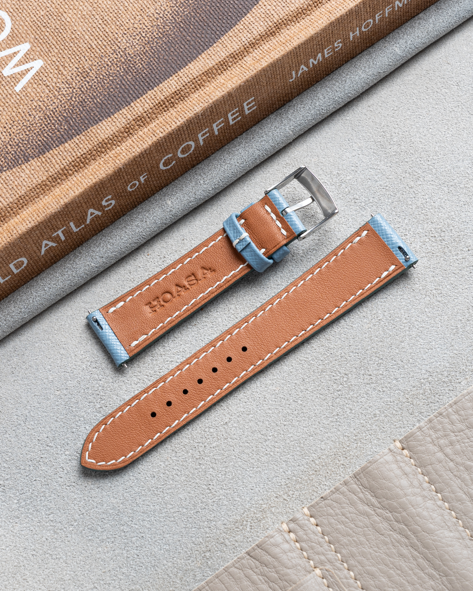 Baby Blue Saffiano Slim Strap5 Baby Blue Saffiano Slim Strap5