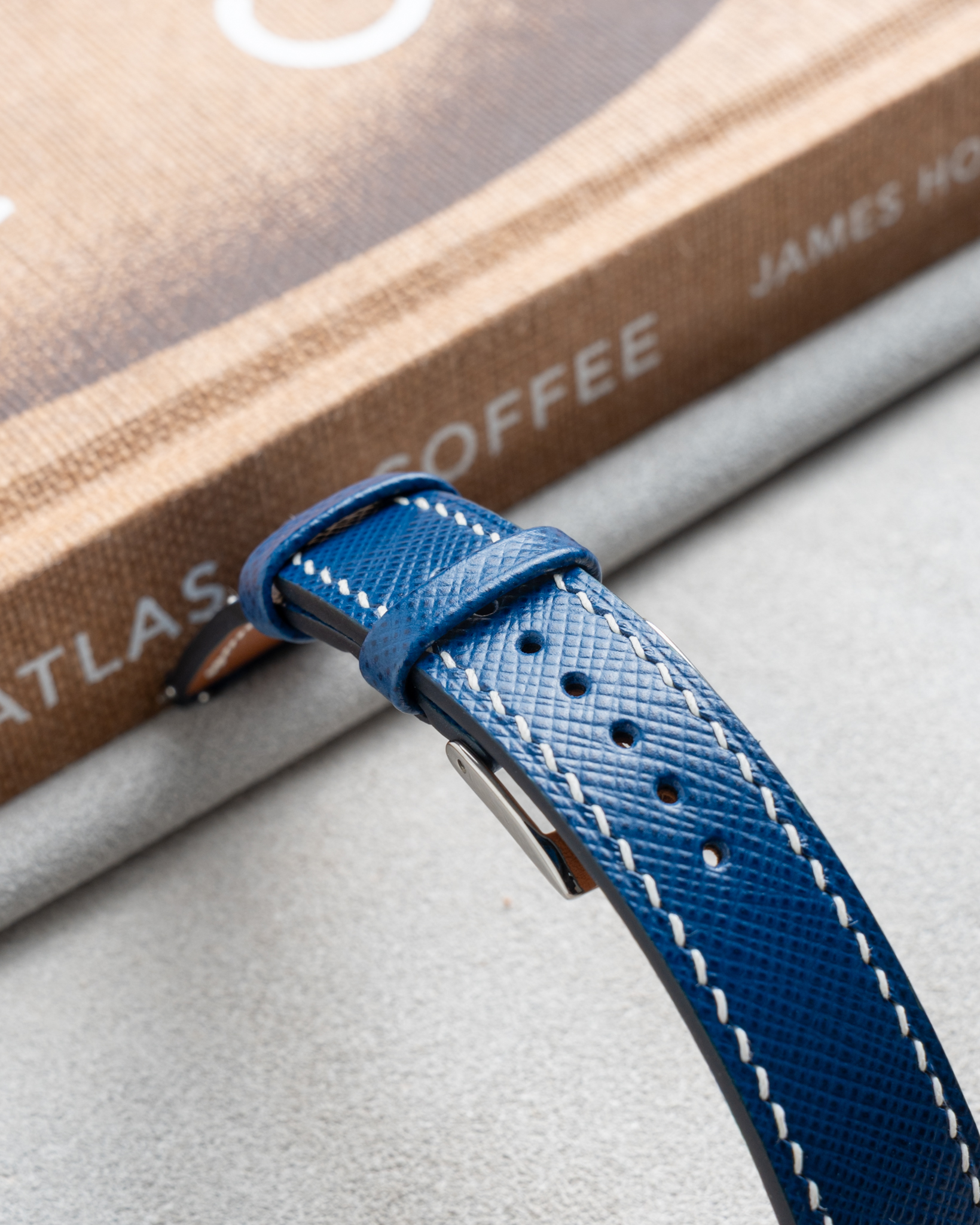 Blue Saffiano Slim Strap5 Blue Saffiano Slim Strap5