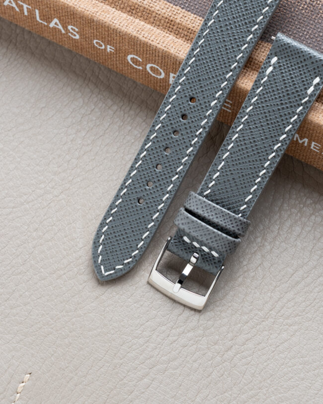 Dark Grey Saffiano Slim Strap1
