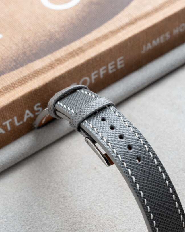 Dark Grey Saffiano Slim Strap6
