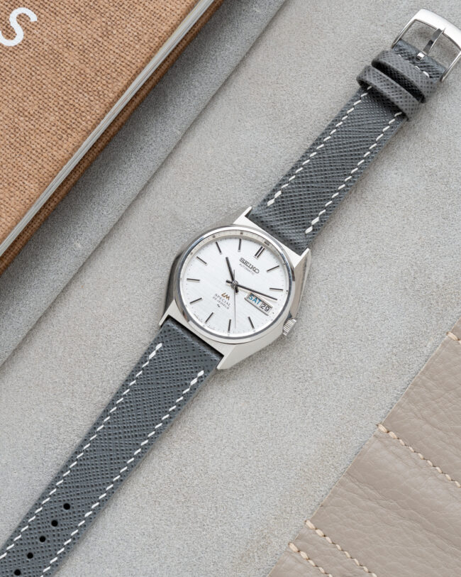 Dark Grey Saffiano Slim Strap8