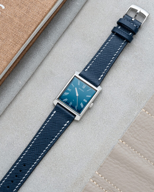 Navy Saffiano Slim Strap6