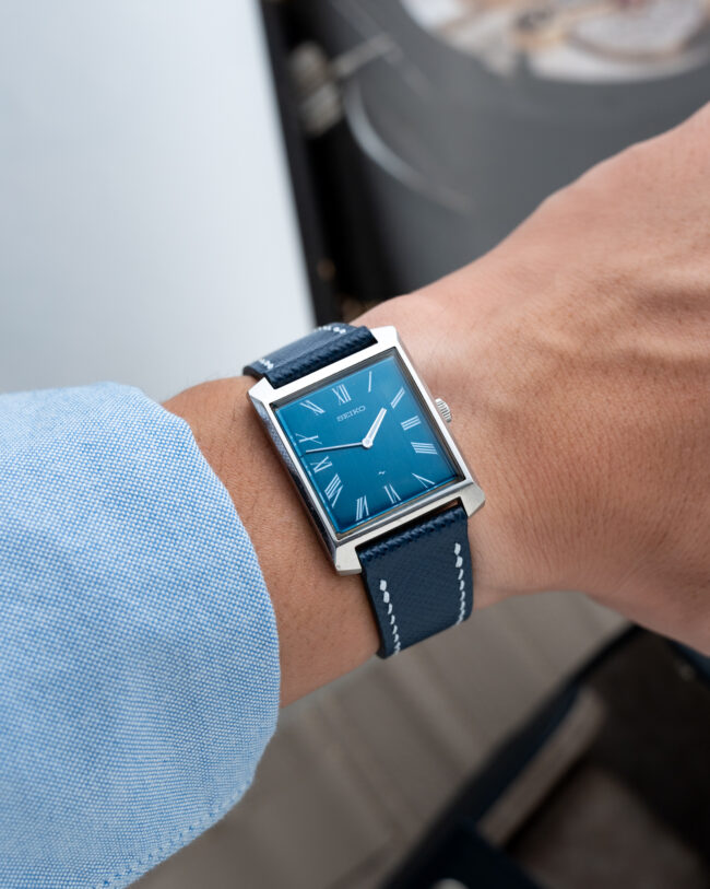 Navy Saffiano Slim Strap8