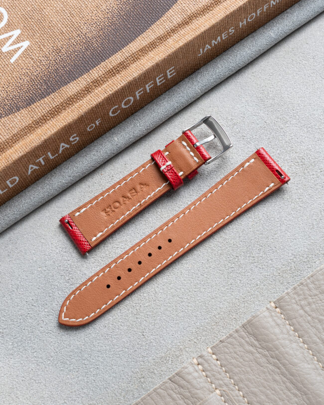 Red Saffiano Slim Strap2