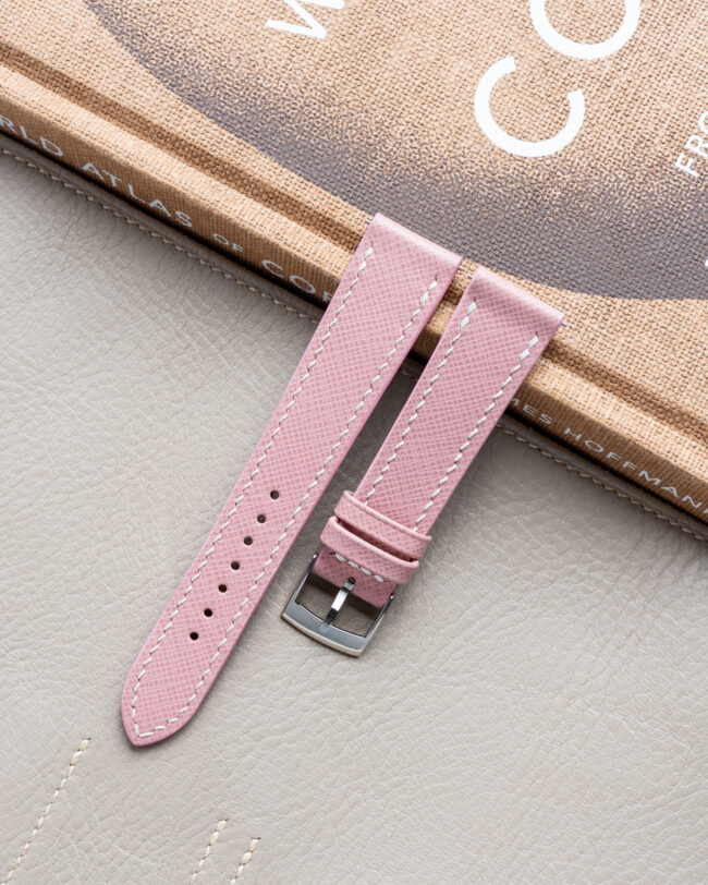 Sakura Pink Saffiano Slim Strap