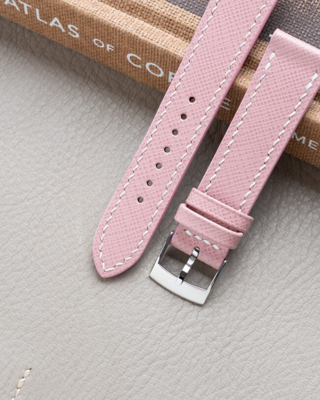 Sakura Pink Saffiano Slim Strap2