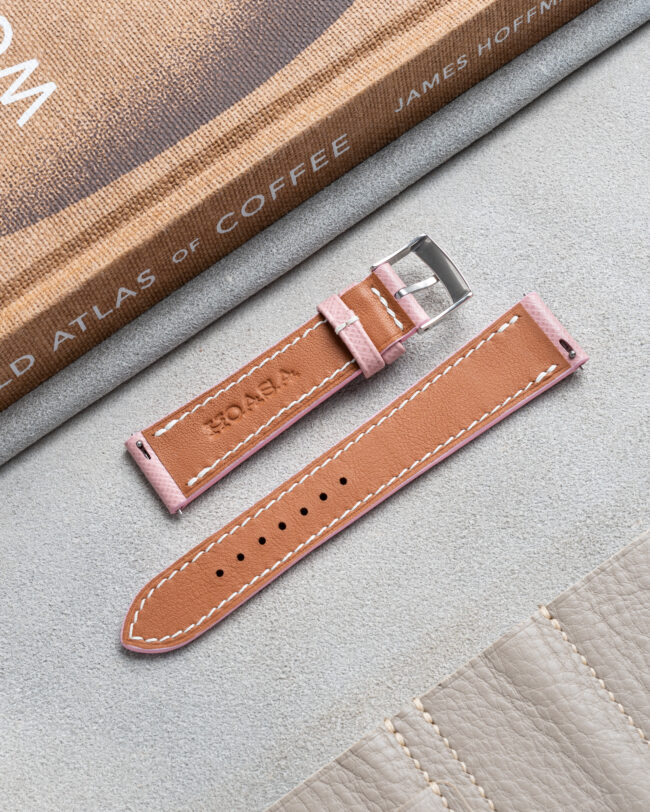 Sakura Pink Saffiano Slim Strap3
